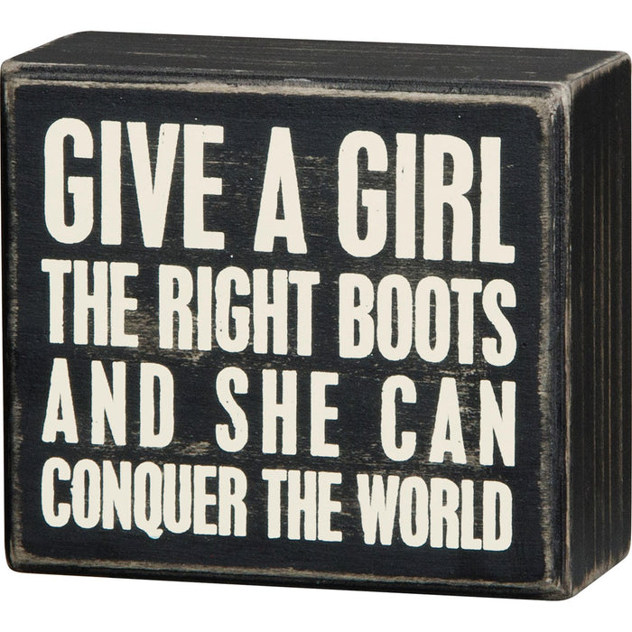 Conquer The World Box Sign NEW PK-22200