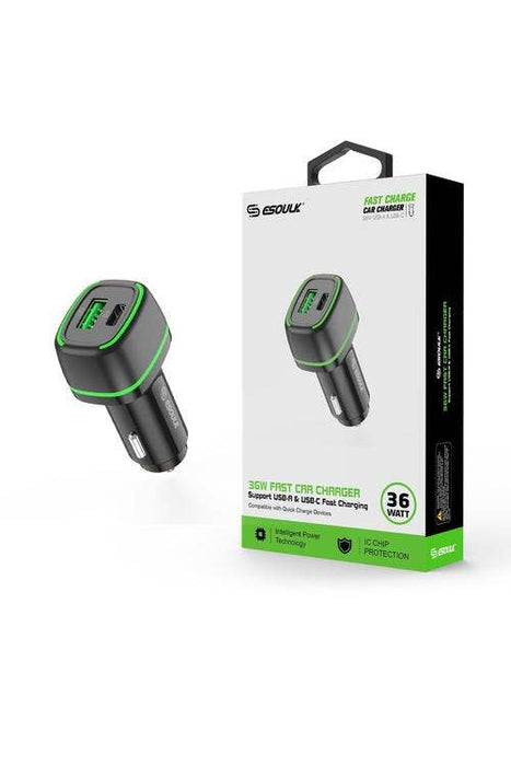 Esoulk 36W PD QC Car Charger