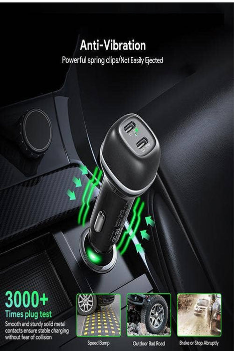 Esoulk 60W PD Dual USB-C Car Charging Plug EK2004BK