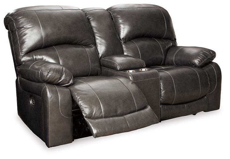 Hallstrung Power Reclining Loveseat with Console