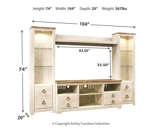 Willowton 4-Piece Entertainment Center