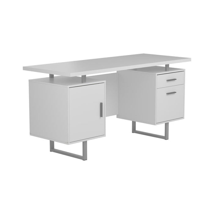 Lawtey Floating Top Office Desk Weathered Grey