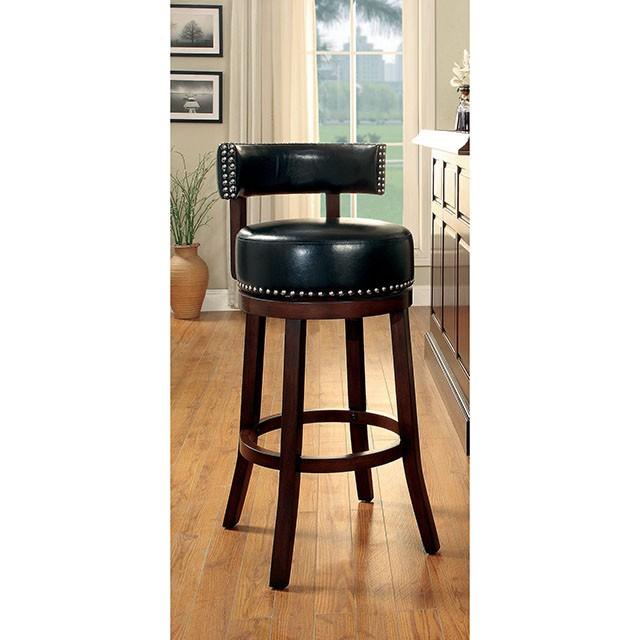 SHIRLEY Dark Oak/Black 29" Bar Stool