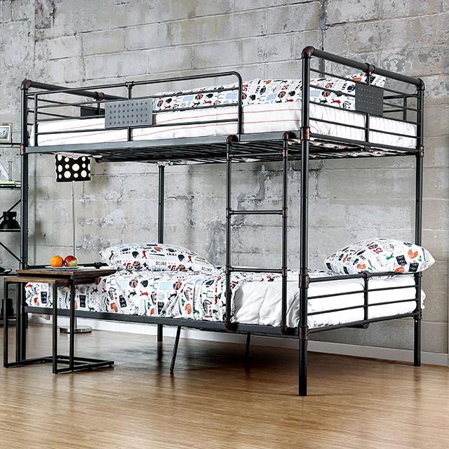 Olga I Antique Black Full/Full Bunk Bed image