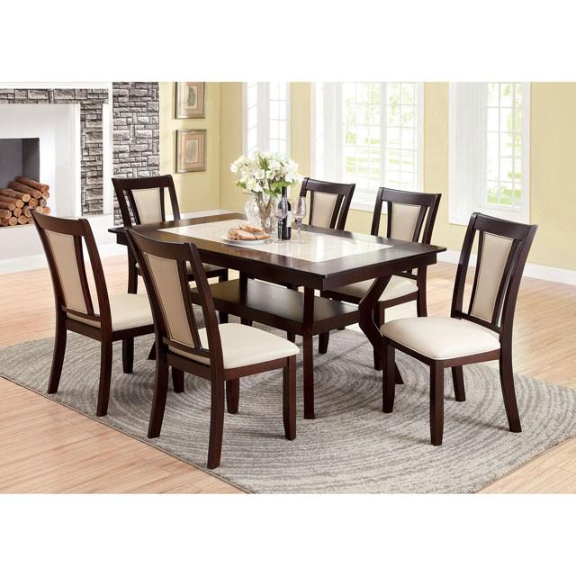 BRENT Dark Cherry/Ivory Dining Table image