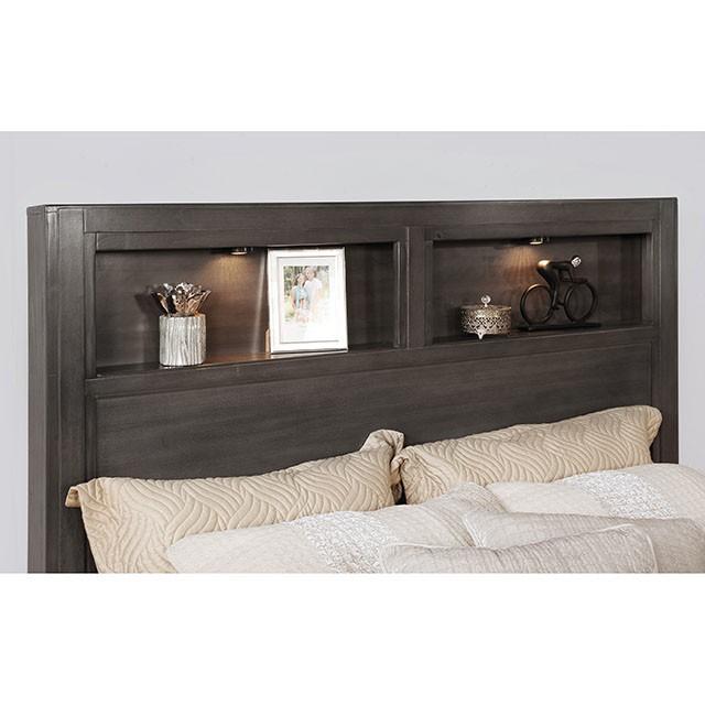 KARLA E.King Bed, Gray