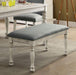 Kathryn Antique White/Gray Bench, White image