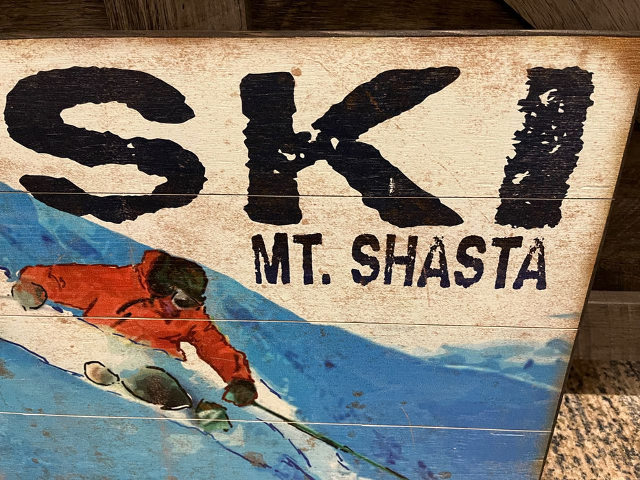 Ski Mt. Shasta sign wall art 17x23 wood NEW customizable MD-15361