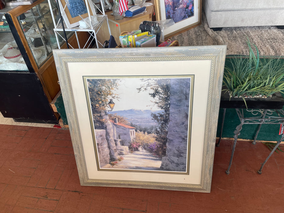 Mountainside painting framed picture 32811