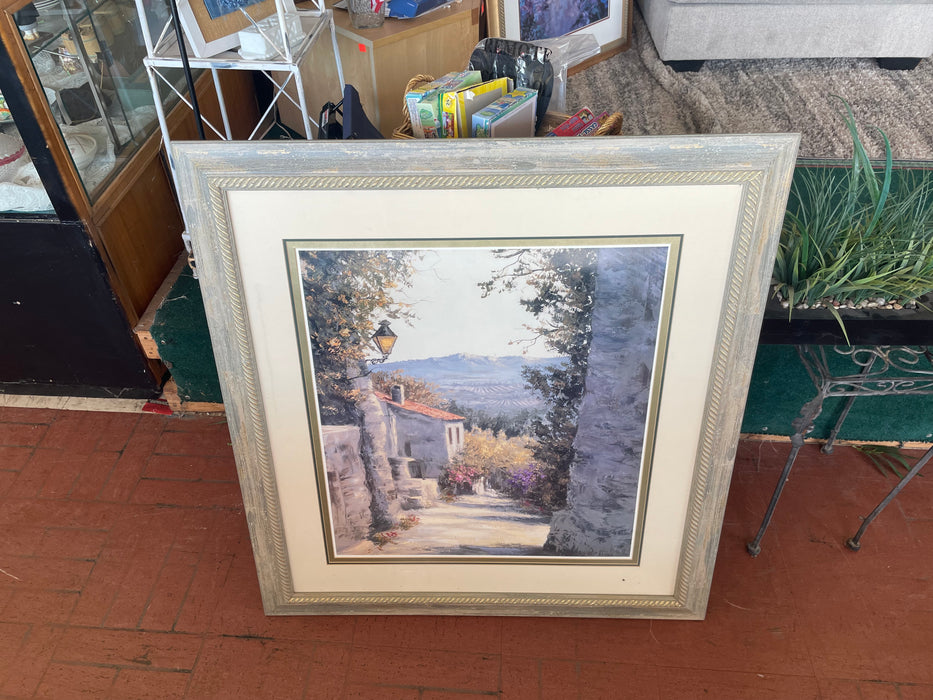 Mountainside painting framed picture 32811