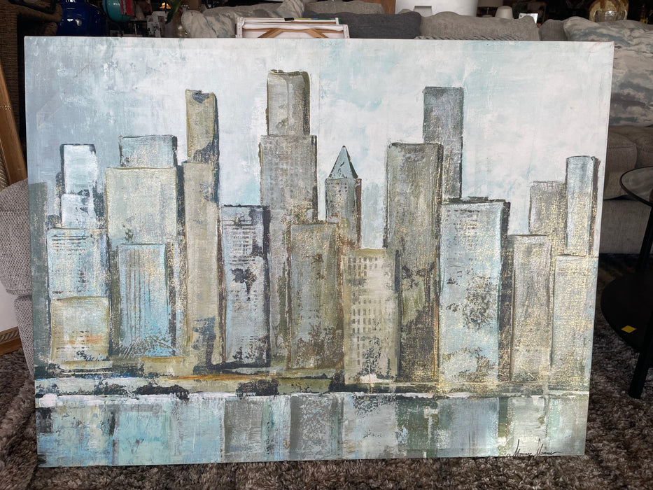 World Market city skyline gallery wrap picture 32805