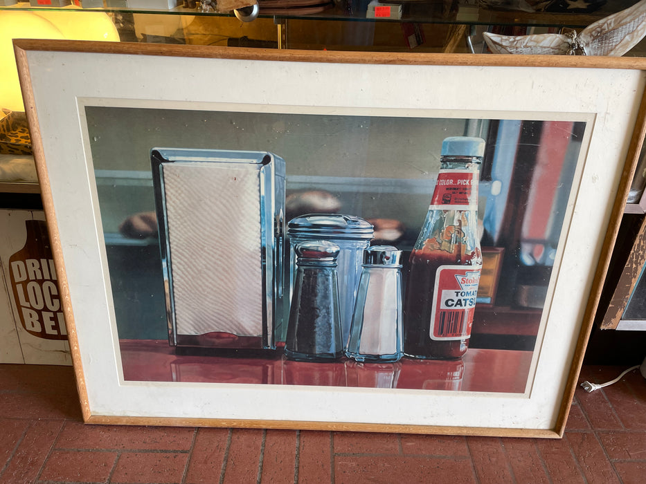 Still life of ketchup framed and matted print  32869