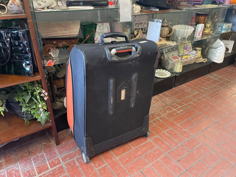 Columbia orange luggage suitcase airline bag w/ wheels 32906