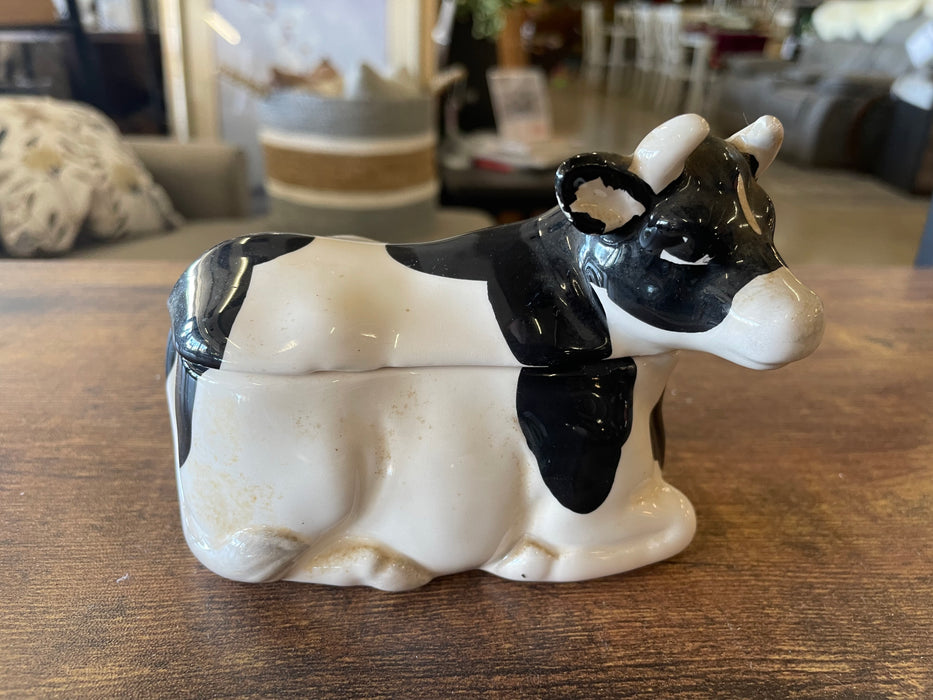 Ceramic cow sugar bowl no spoon 32938