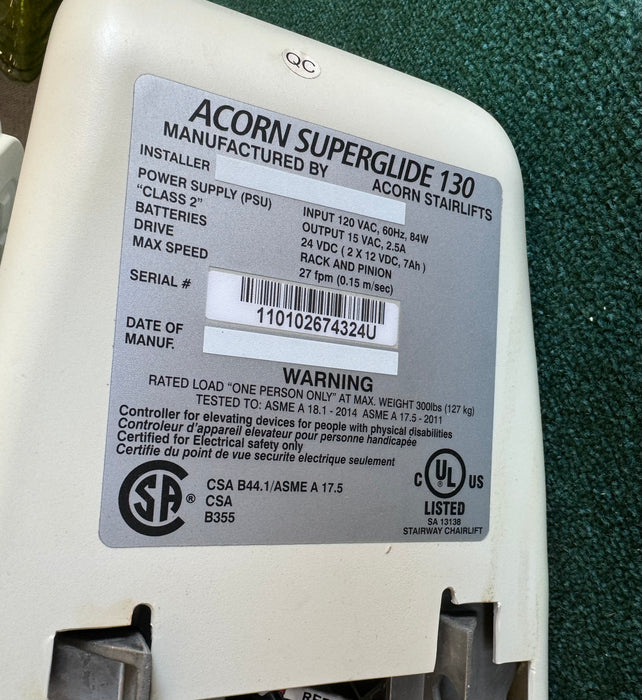 Acorn superglide 130 lift motor only 32942