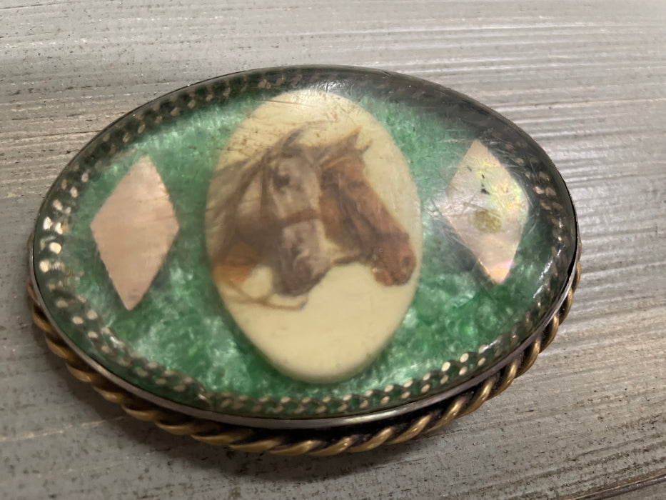 Resin horse belt buckle 31746