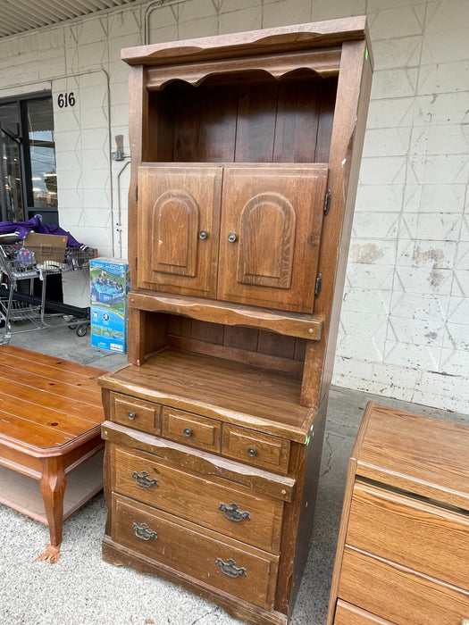 Small 3 drawer chest of drawers dresser w/ hutch top 33312