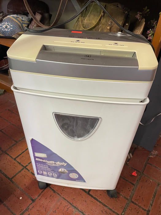 Staples SPL-1201X paper shredder on casters 31827