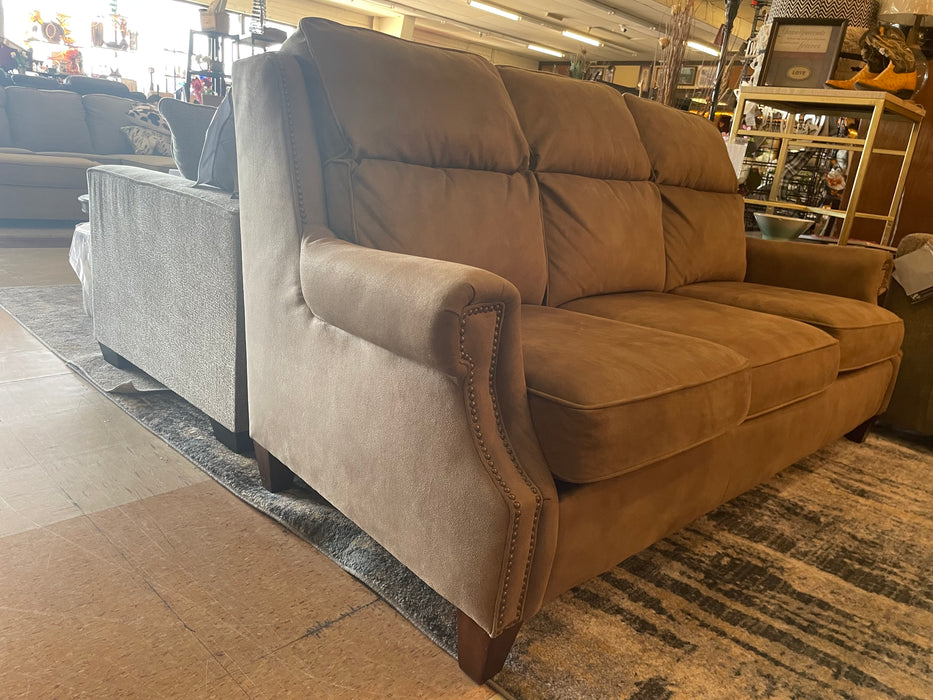 Brown Flexsteel sofa couch 32712