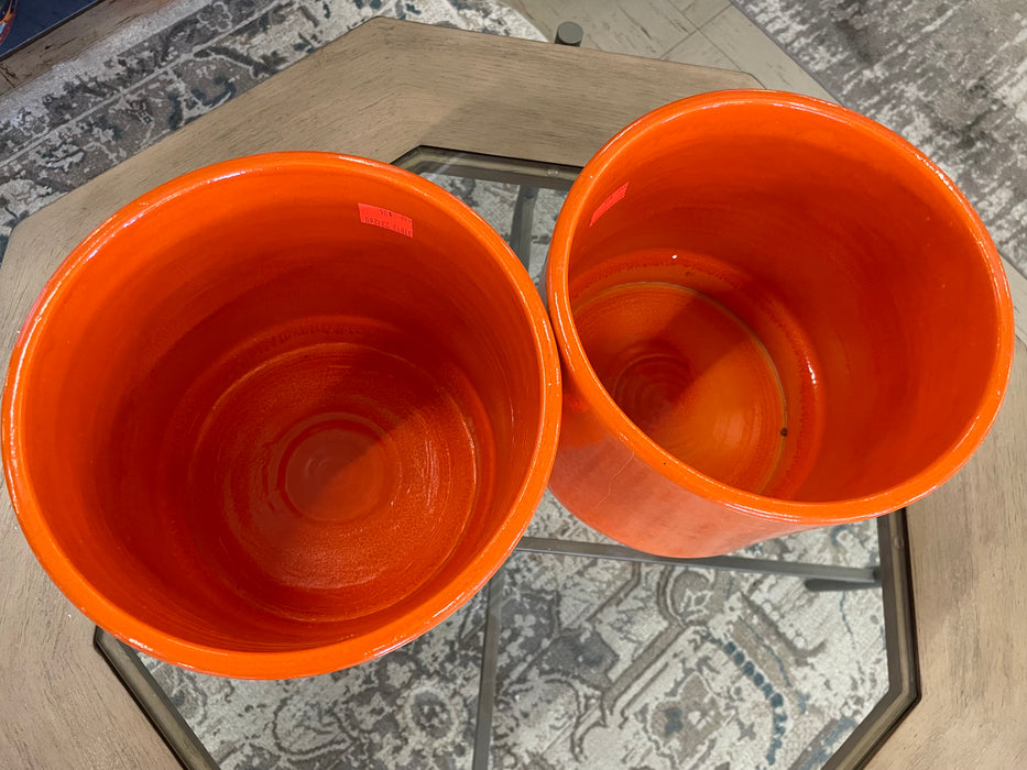 Orange ceramic planters 31013