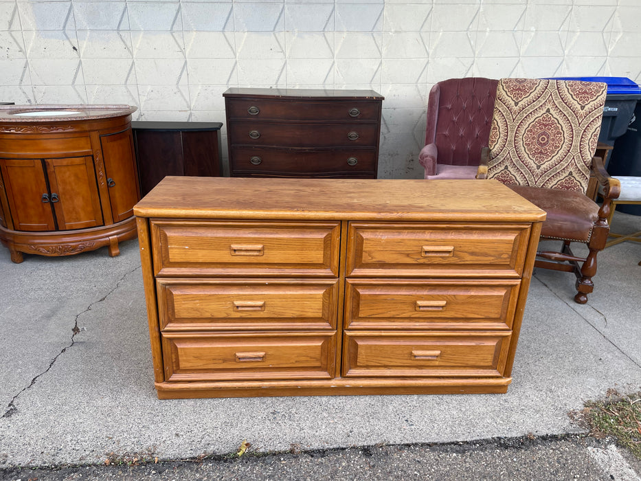 6 drawer oak dresser 33253