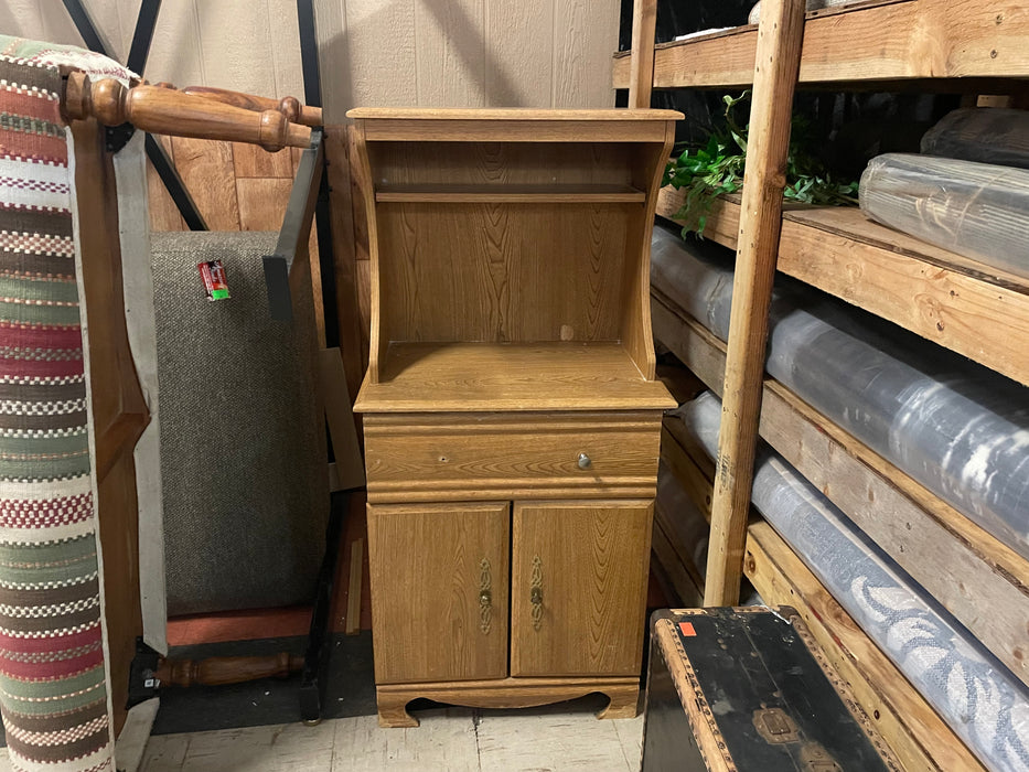 Microwave cabinet with upper shelving 33255