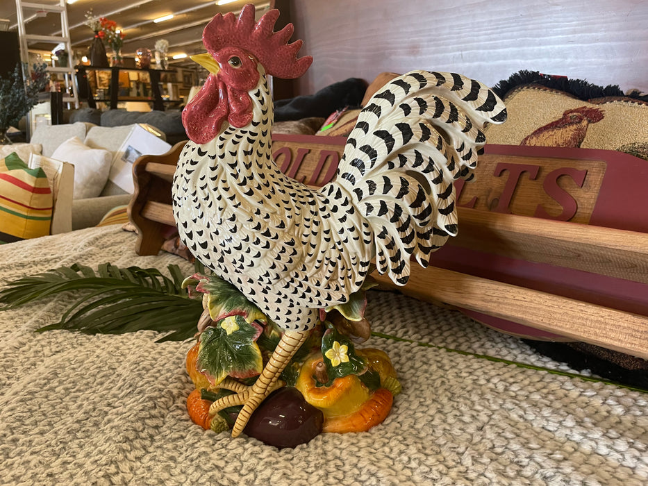 Fitz and Floyd Gardening Gourmet retired rooster figurine 32988