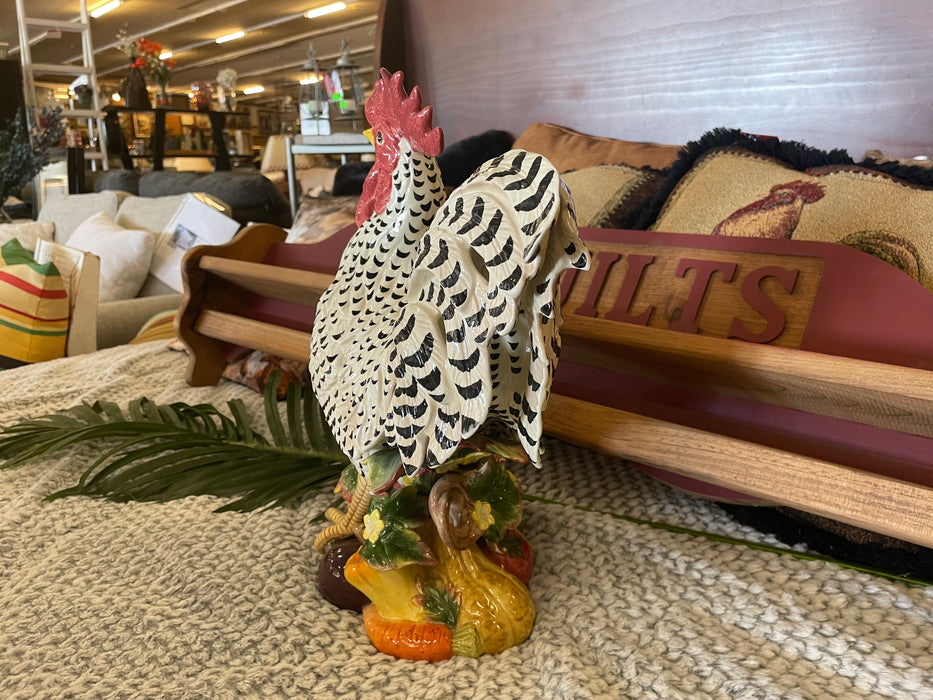 Fitz and Floyd Gardening Gourmet retired rooster figurine 32988