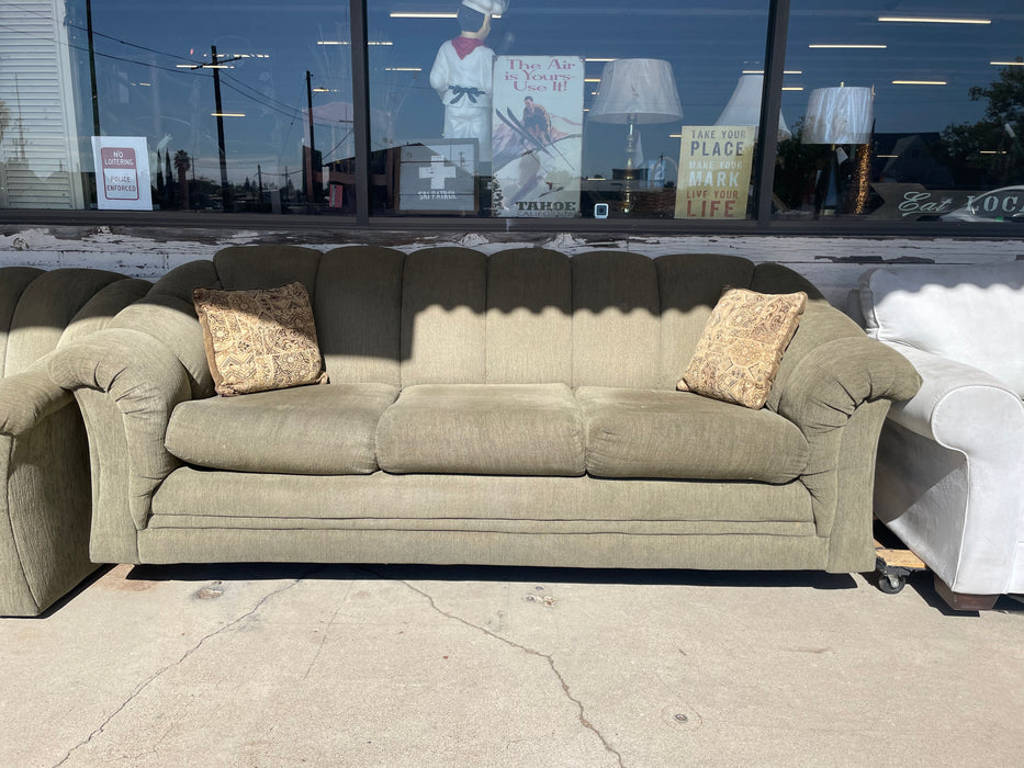 Upholstered sage green sofa 33031