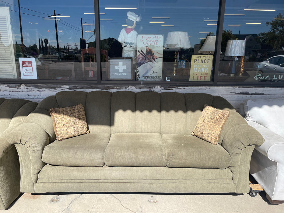 Upholstered sage green sofa 33031