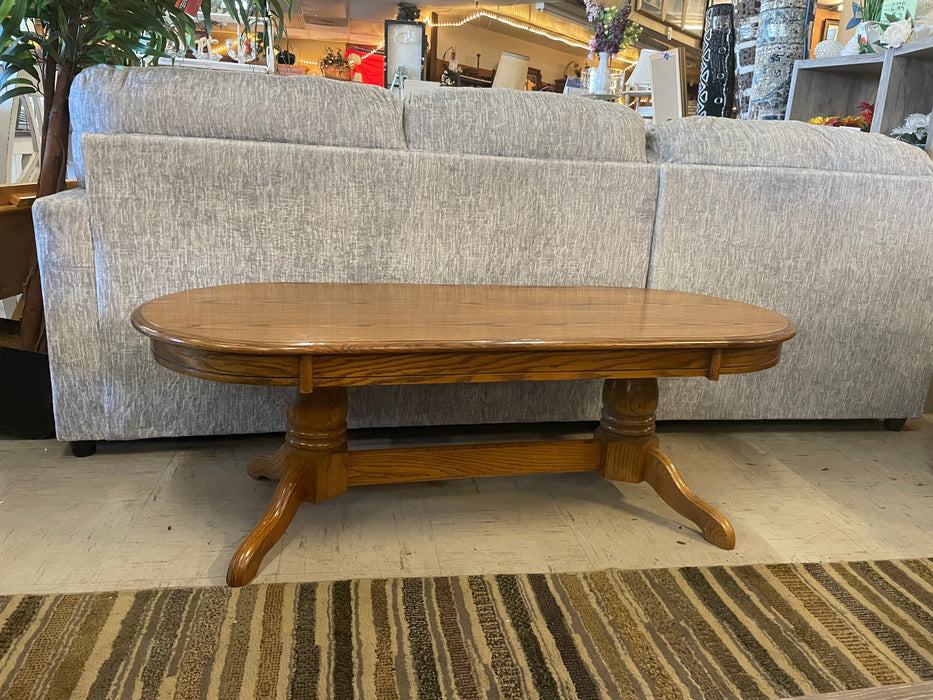 Wood oval coffee table 33045