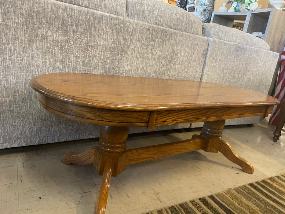 Wood oval coffee table 33045