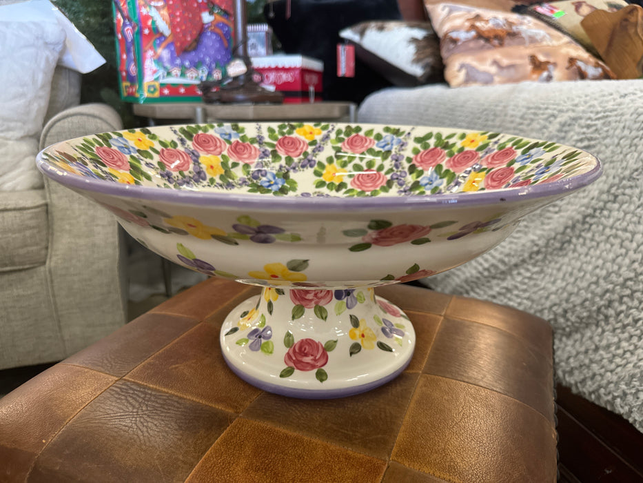 Spring Chintz footed pedestal bowl 33073