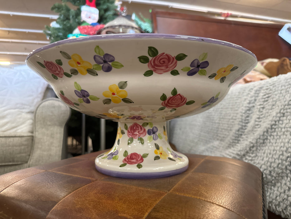 Spring Chintz footed pedestal bowl 33073