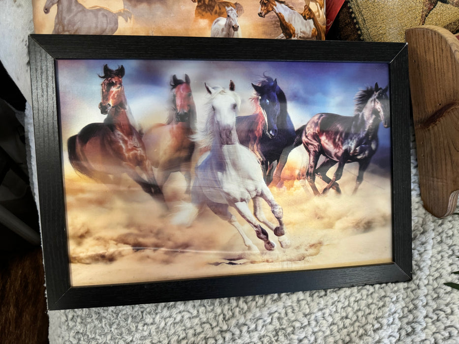 Horse reflective print framed picture 33090