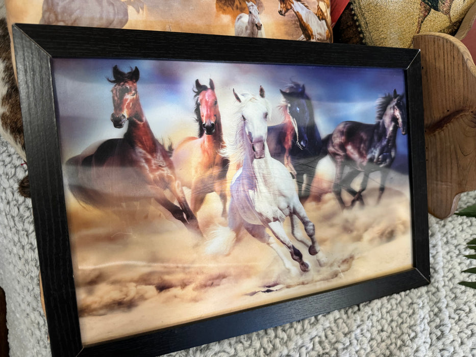 Horse reflective print framed picture 33090