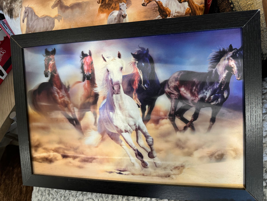 Horse reflective print framed picture 33090