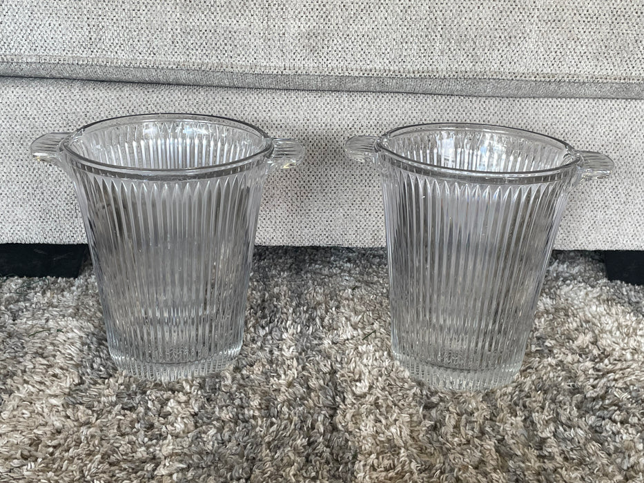 Vintage lead crystal ice buckets 33197