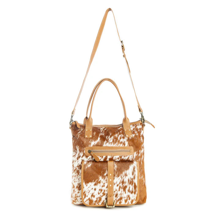 Mesa Maverick Tote Bag in Brown & White New MY-S-10818