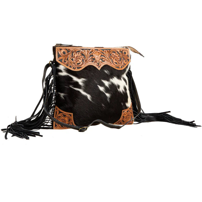 Tumbleweed Trail Fringed Hand-Tooled Bag NEW MY-S-7869