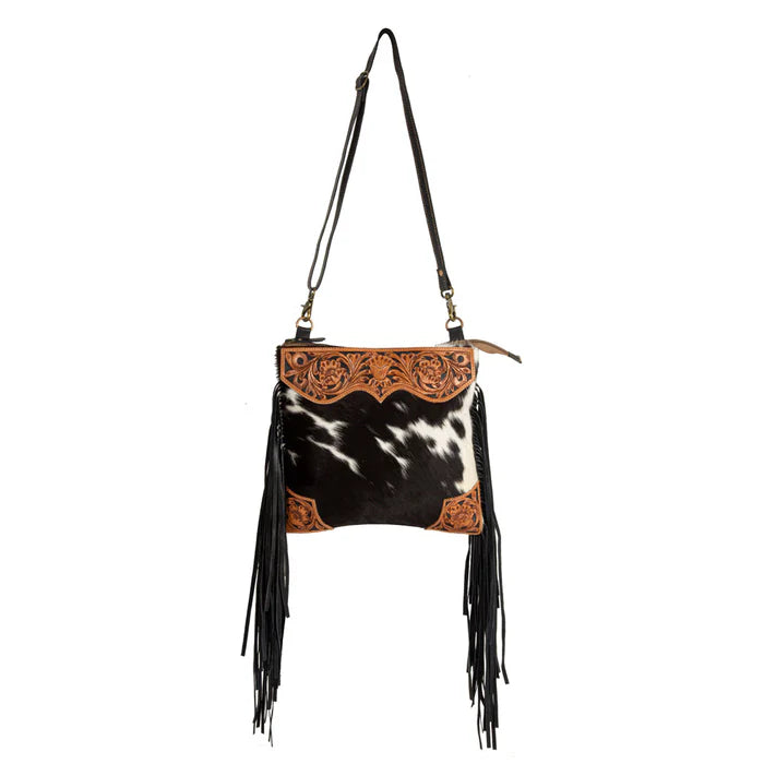 Tumbleweed Trail Fringed Hand-Tooled Bag NEW MY-S-7869