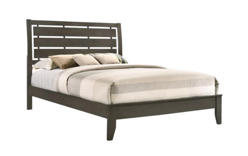 Serenity panel bed mod grey queen NEW CO-215841Q