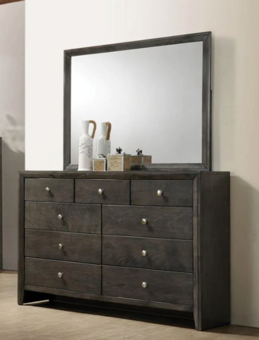 Serenity 9-drawer dresser and mirror mod grey NEW CO-215843