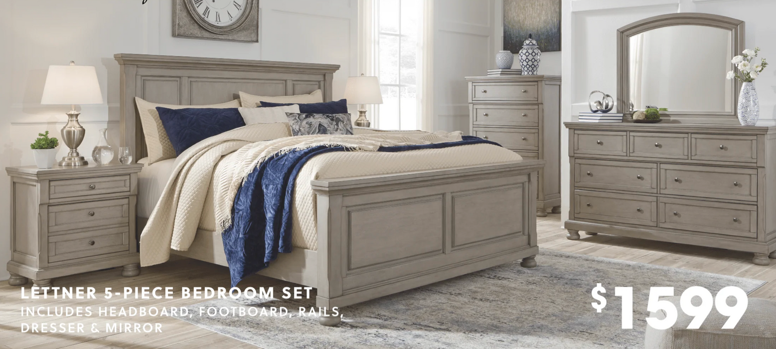 Lettner 5-Piece Queen Bedroom Set NEW AY-B733B2P5