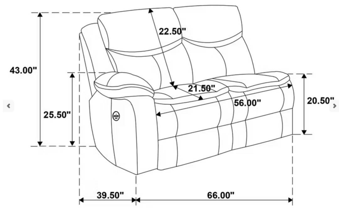 Sycamore Power Reclining Leatherette Sectional Sofa/Couch Brown NEW CO-610190P