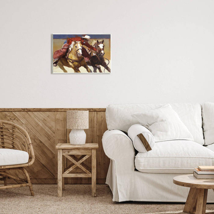 Rodeo Cowboy Painting Plaque Art: 13 x 19