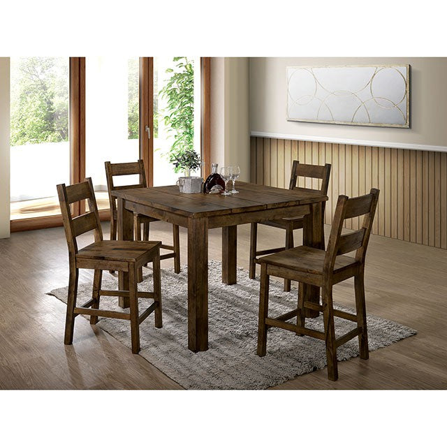 Kristen Ii Rustic Oak Counter Ht. Side Chair (2/CTN)