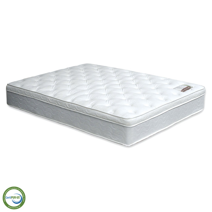 Bird Of Paradise White 11" Euro Pillow Top Mattress, Twin