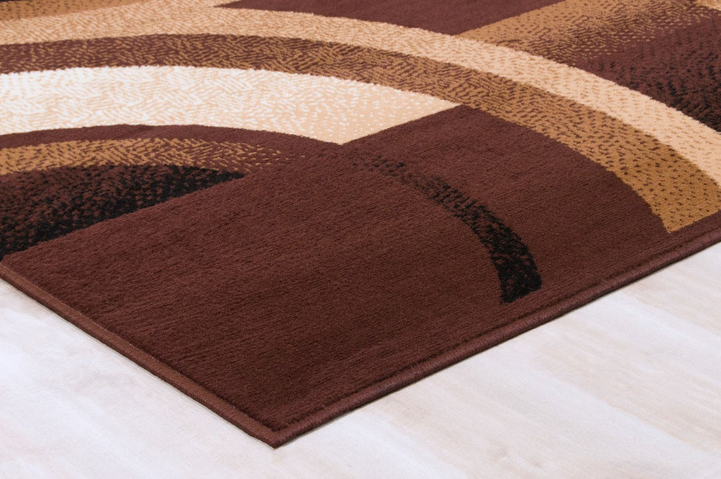 Persian Weavers Moderno 19 dark brown swirl rug 8x10 NEW PW-MD19BBR8x10