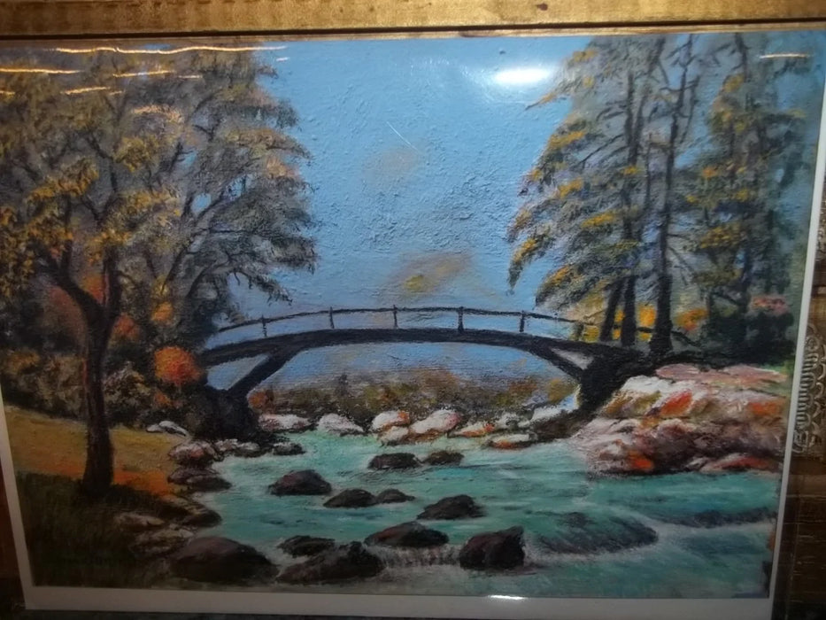 Greeting card local artist Bridge over Boulder CreekÓ 10315